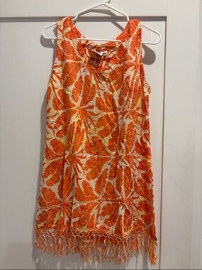 Bali Orange Swim Cover Up Dress